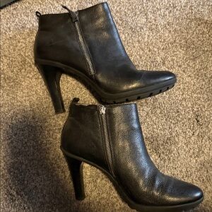Tahari Black Heeled Ankle Boots